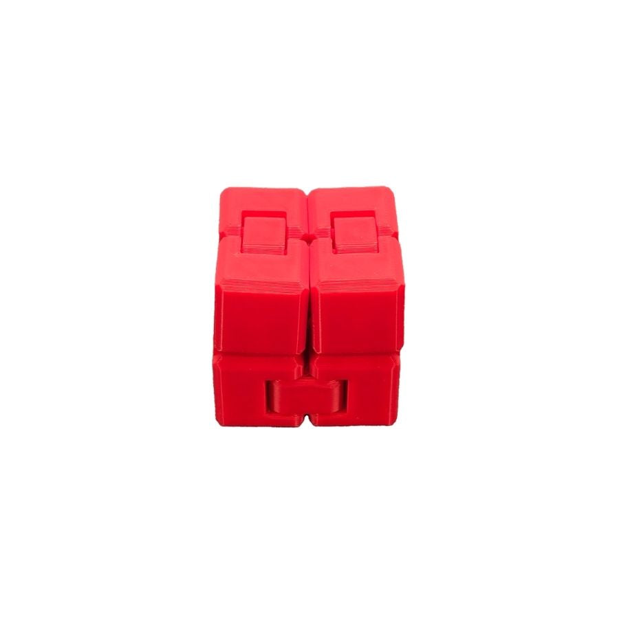 Cube infini anti-stress, rouge.